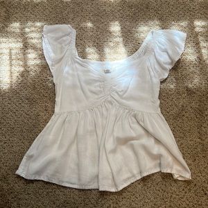 Flowy white top